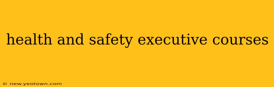 health and safety executive courses