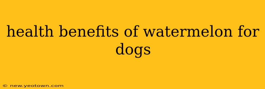 health benefits of watermelon for dogs
