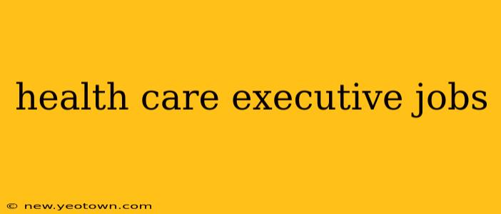 health care executive jobs