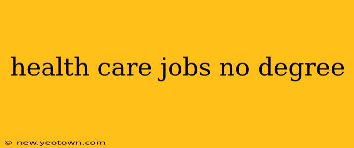 health care jobs no degree