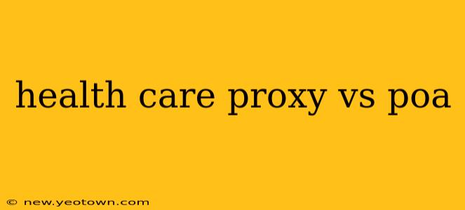 health care proxy vs poa