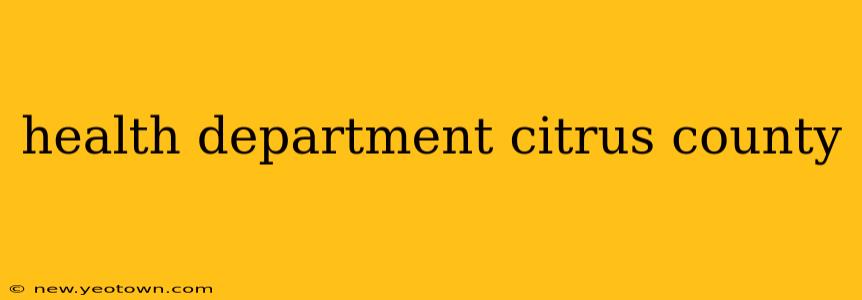 health department citrus county