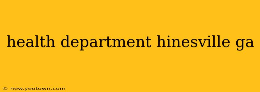health department hinesville ga