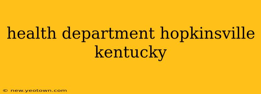 health department hopkinsville kentucky