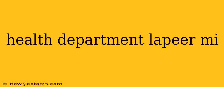 health department lapeer mi