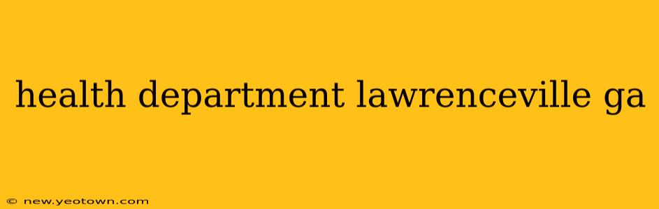 health department lawrenceville ga