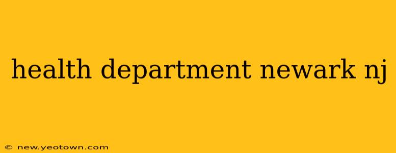 health department newark nj
