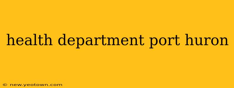 health department port huron