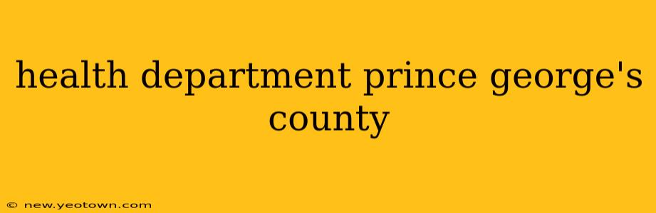 health department prince george's county