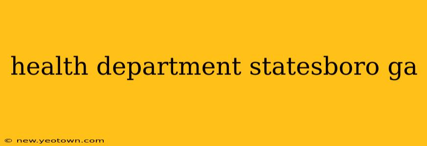 health department statesboro ga