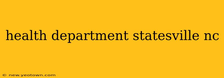health department statesville nc