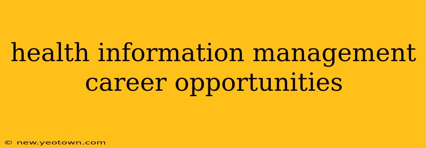 health information management career opportunities