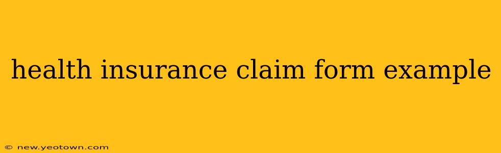 health insurance claim form example