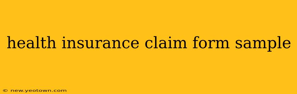health insurance claim form sample