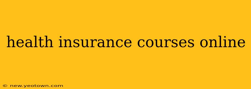 health insurance courses online