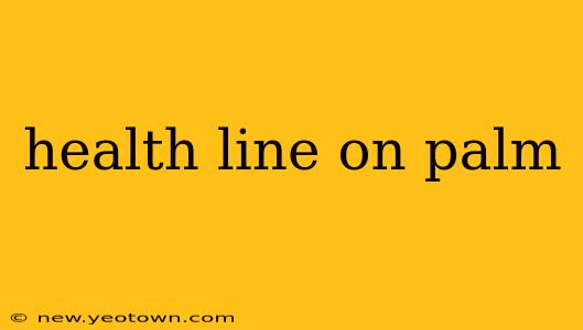 health line on palm