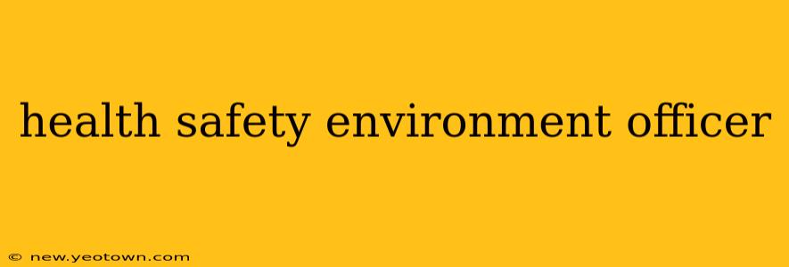 health safety environment officer