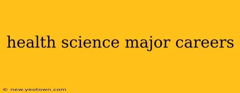 health science major careers