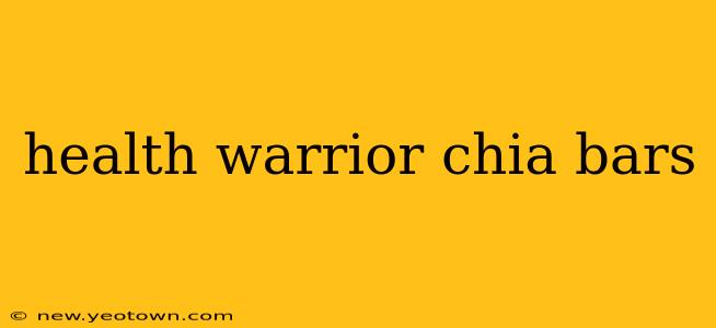 health warrior chia bars