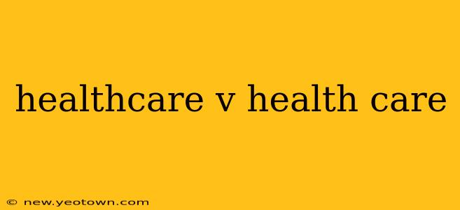healthcare v health care