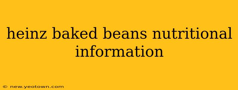 heinz baked beans nutritional information