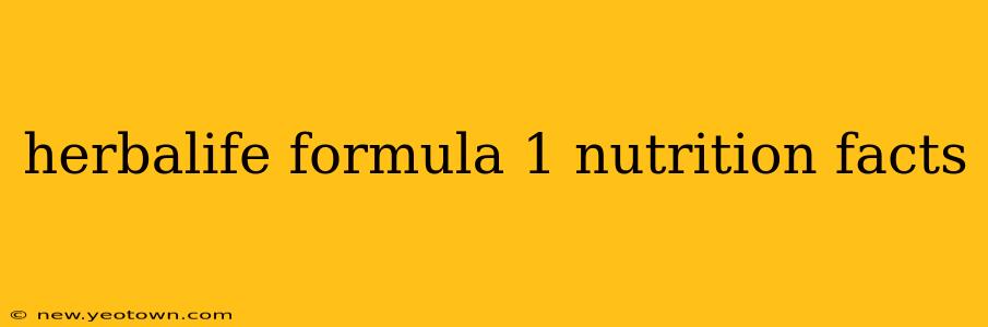 herbalife formula 1 nutrition facts