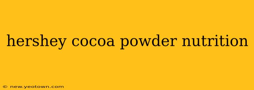 hershey cocoa powder nutrition