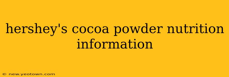 hershey's cocoa powder nutrition information
