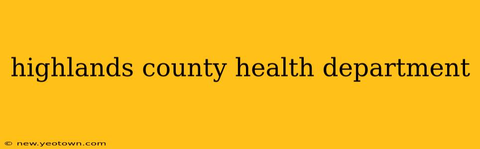 highlands county health department
