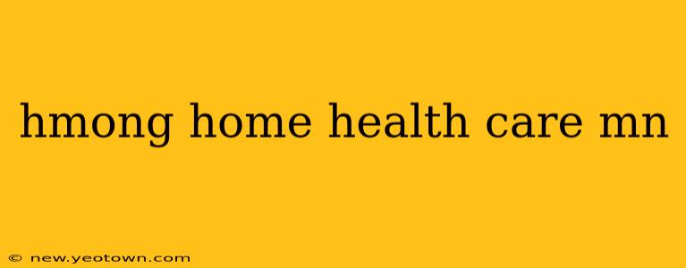 hmong home health care mn