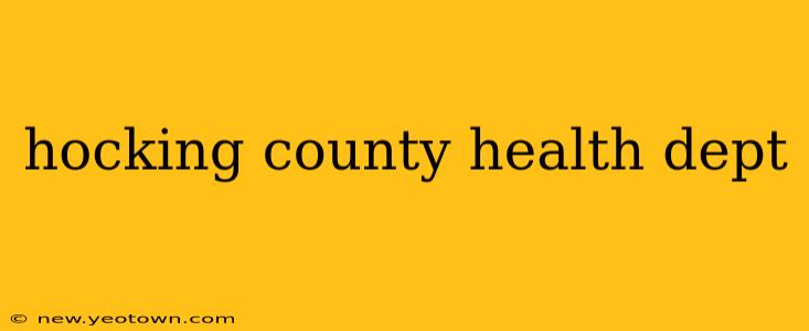 hocking county health dept