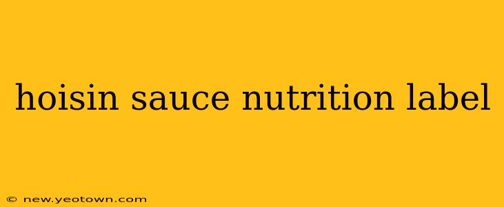 hoisin sauce nutrition label
