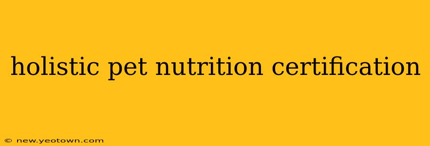 holistic pet nutrition certification
