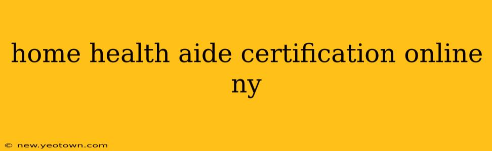 home health aide certification online ny