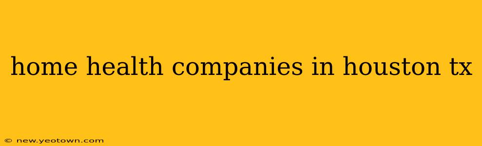 home health companies in houston tx