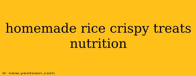 homemade rice crispy treats nutrition