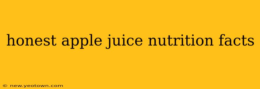 honest apple juice nutrition facts