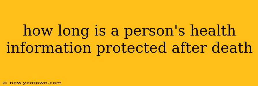 how long is a person's health information protected after death