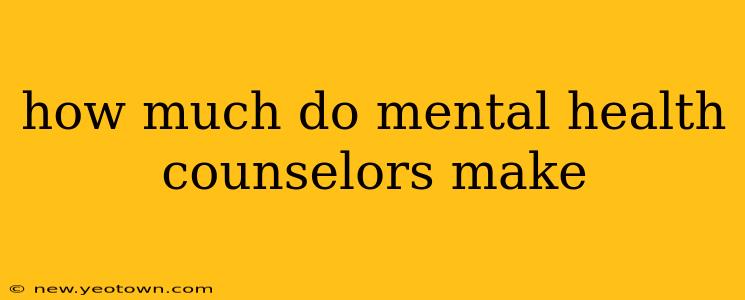 how much do mental health counselors make