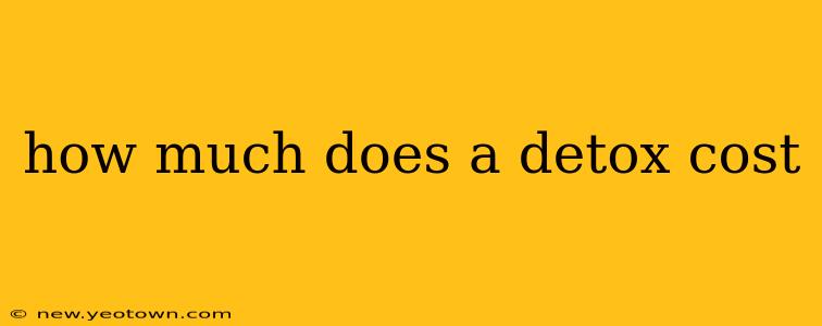 how much does a detox cost