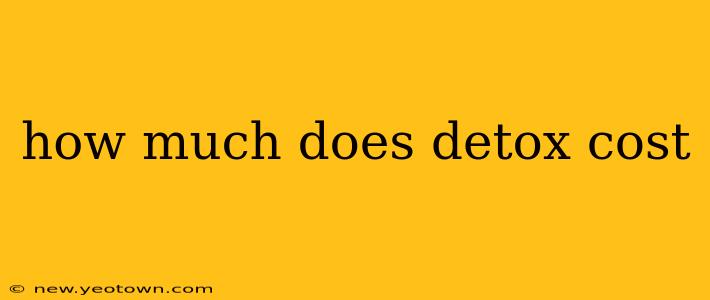 how much does detox cost