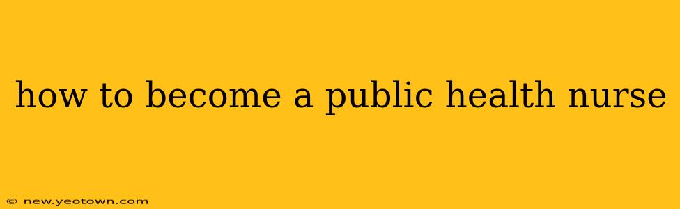 how to become a public health nurse