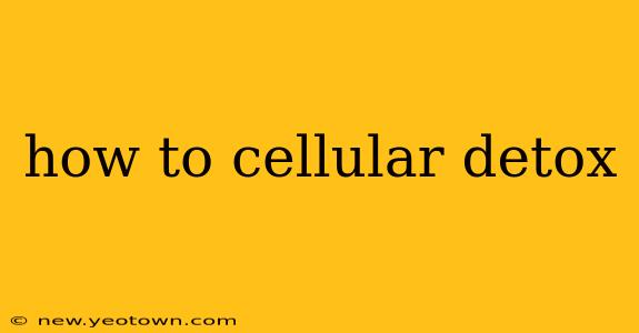 how to cellular detox