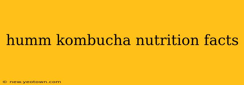 humm kombucha nutrition facts