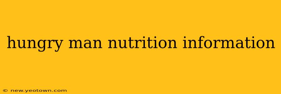 hungry man nutrition information