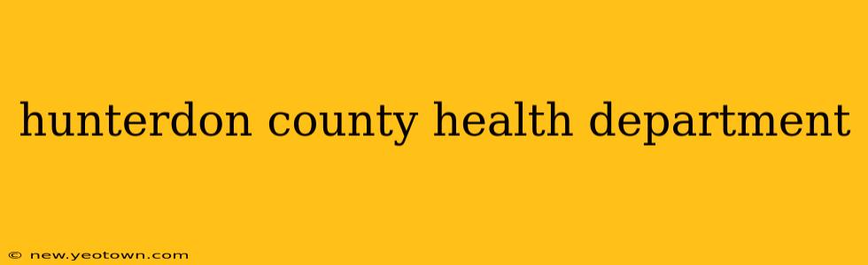 hunterdon county health department