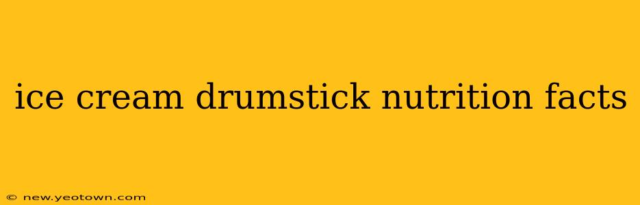 ice cream drumstick nutrition facts