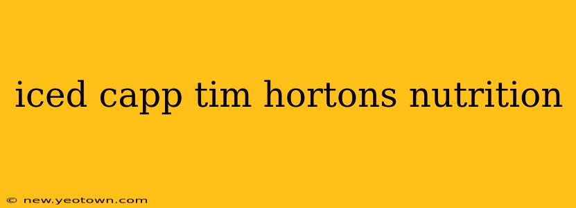 iced capp tim hortons nutrition