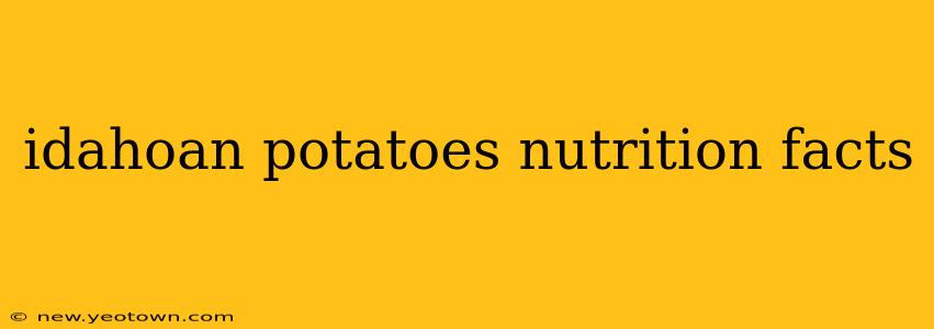 idahoan potatoes nutrition facts