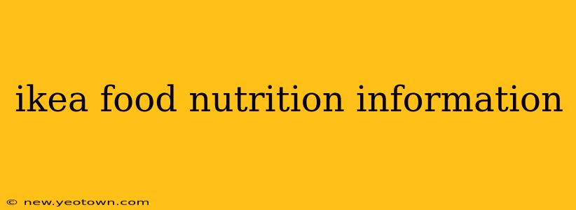 ikea food nutrition information